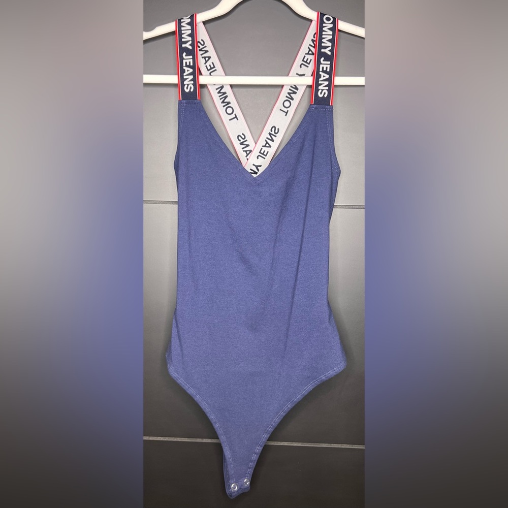 NWOT Tommy Hilfiger sleeveless stretch blue bodysuit